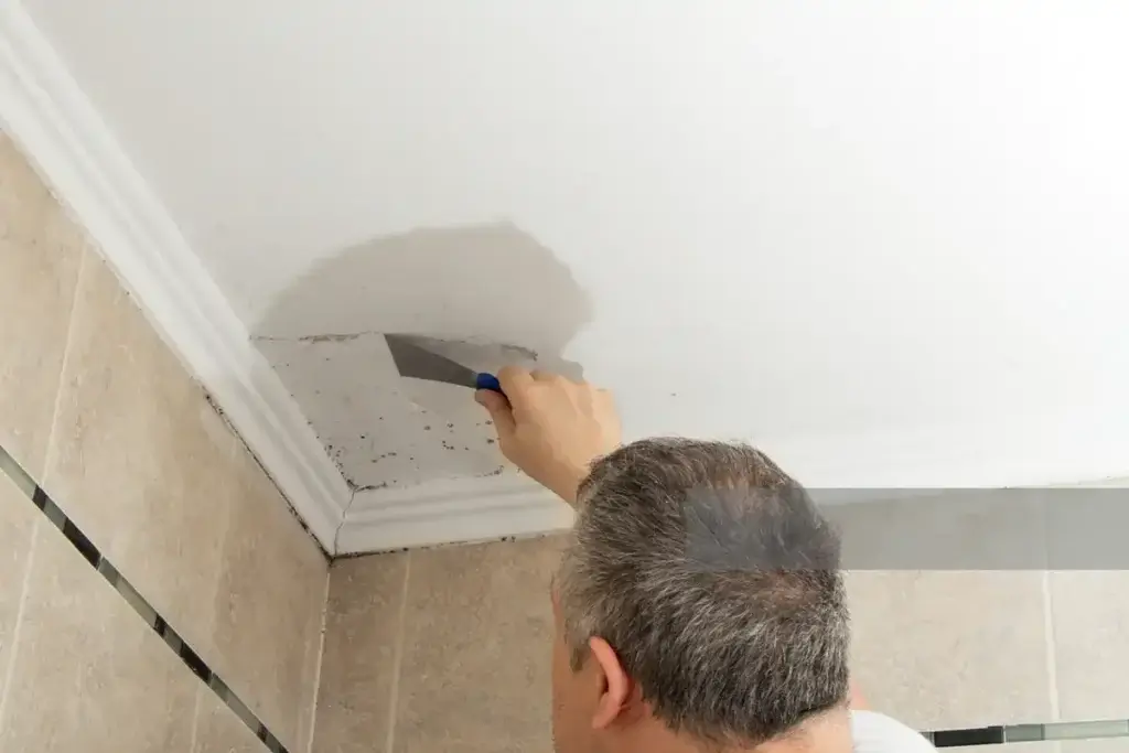 deteção fugas água Porto mancha de humidade no teto da casa de banho